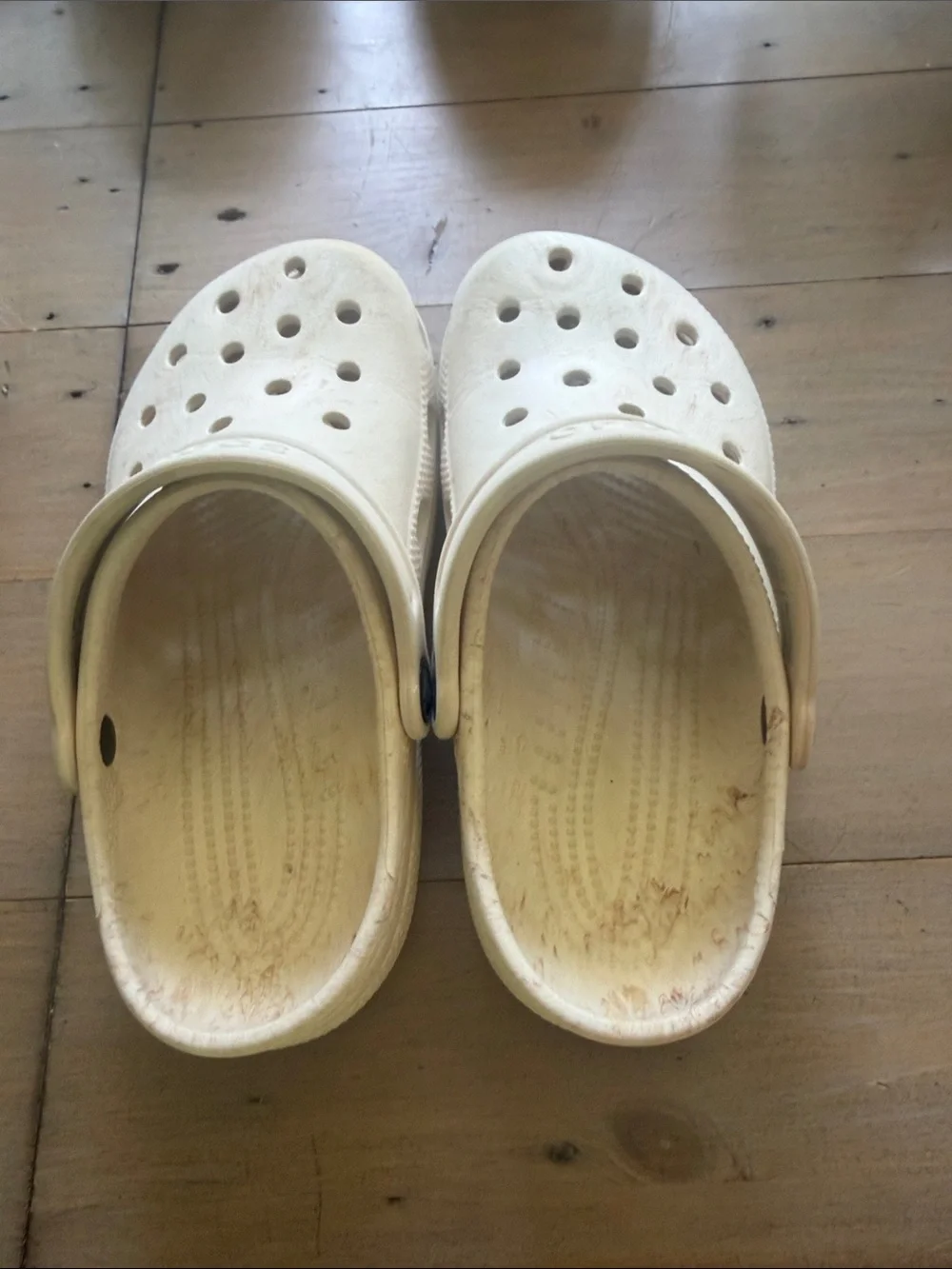 CROCS Kids Classic Clog in Cream and brown swirl